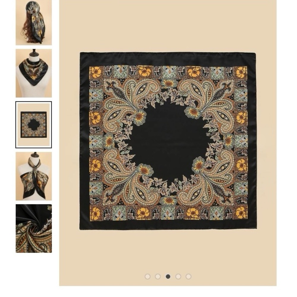 Paisley Pattern Multicolor Scarf - Picture 3 of 4